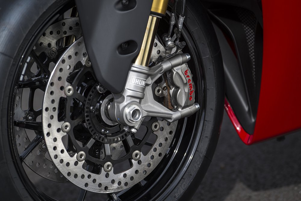 2025 Ducati Panigale V2 front brake detail.