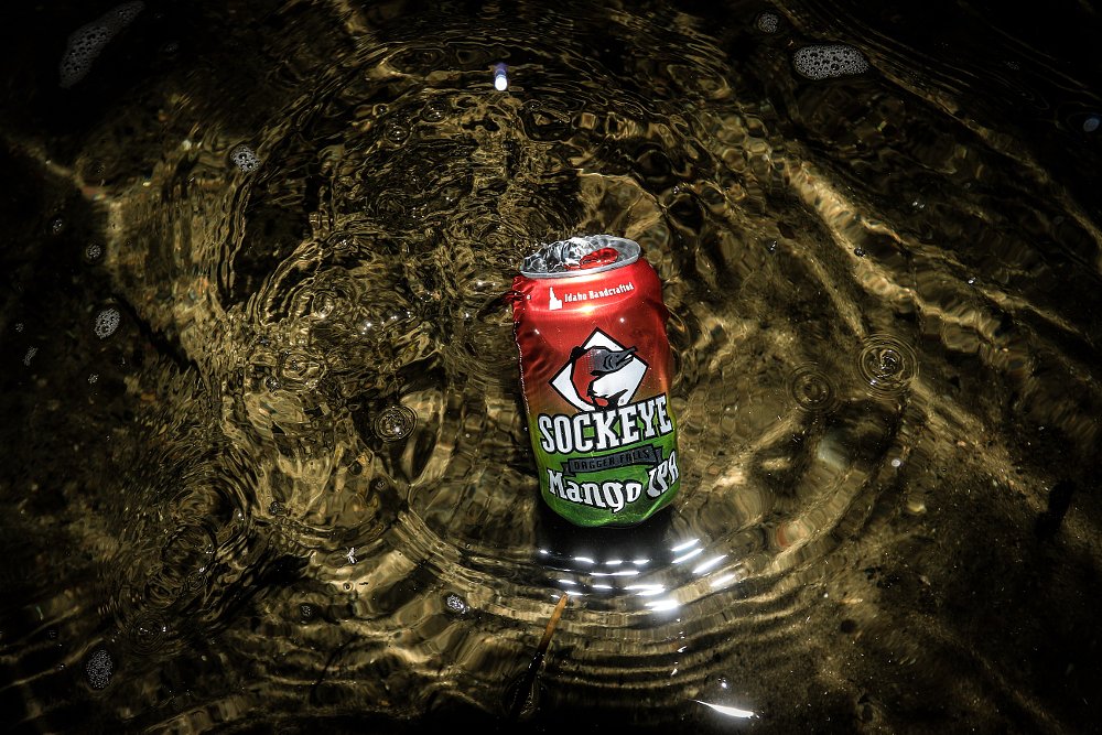 cooling beer in the stream