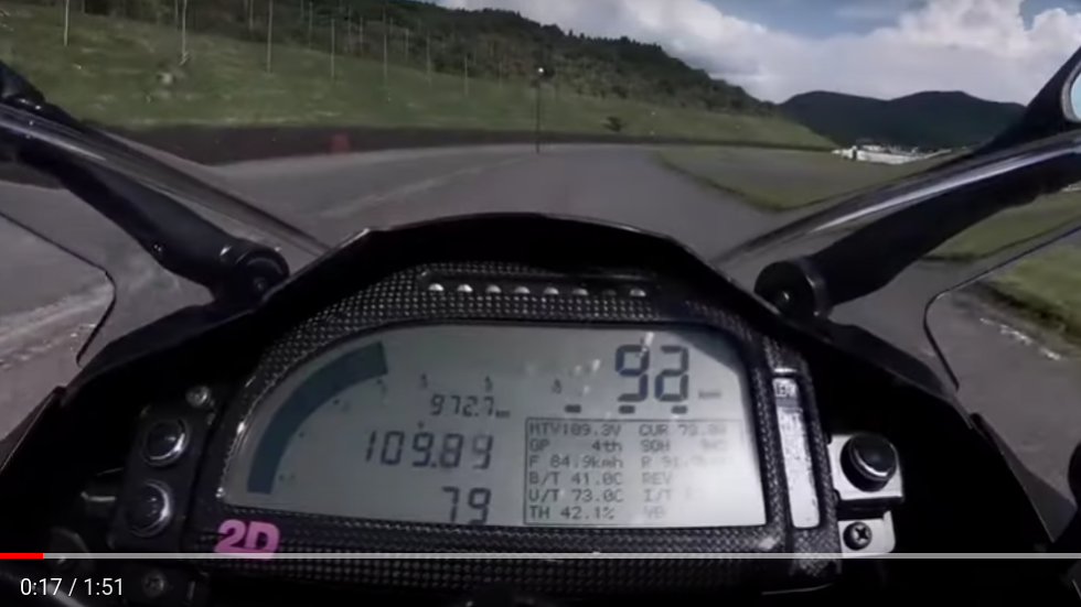 Kawasaki electric motorcycle display