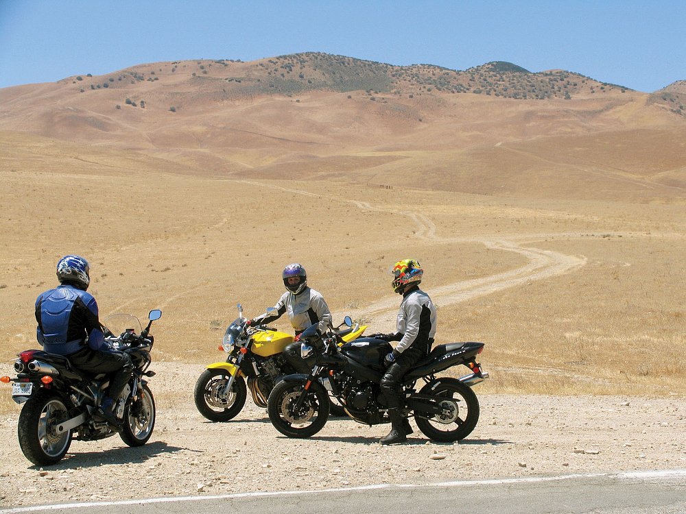 Neuhauser family on a motorcycle ride