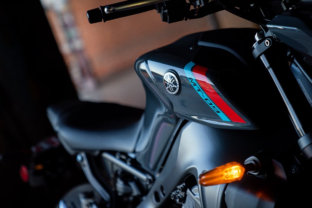 detail of LED blinker on 2021 Yamaha MT-09