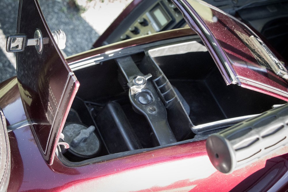 storage in the faux tank