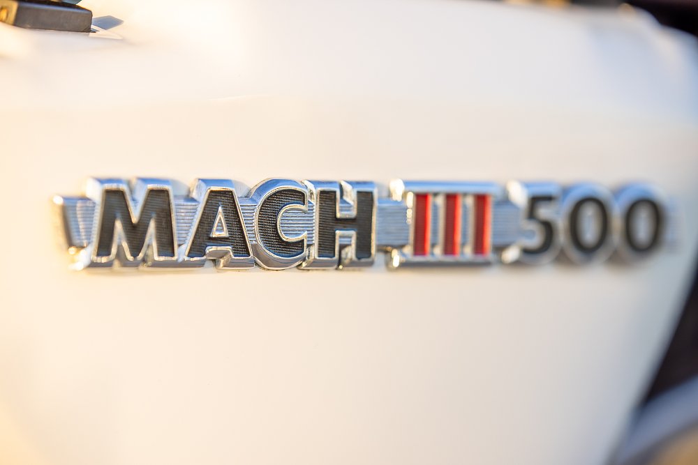 Kawasaki H1 Mach III badge.