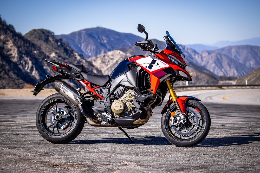 Profile view of the 2022 Multistrada Pikes Peak.