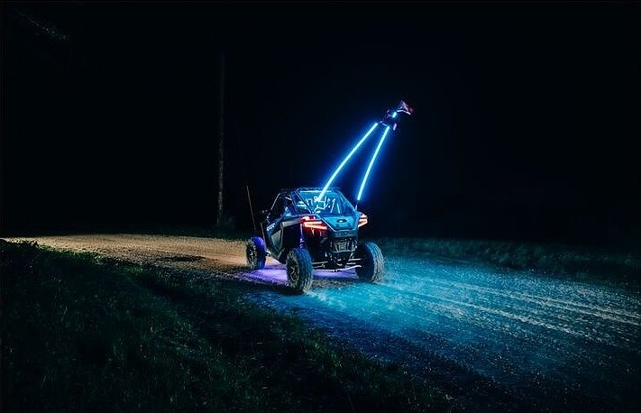 additional lighting on a side-by-side