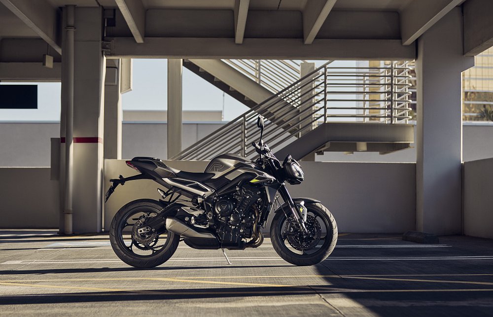 2024 Triumph Street Triple R in parking garage