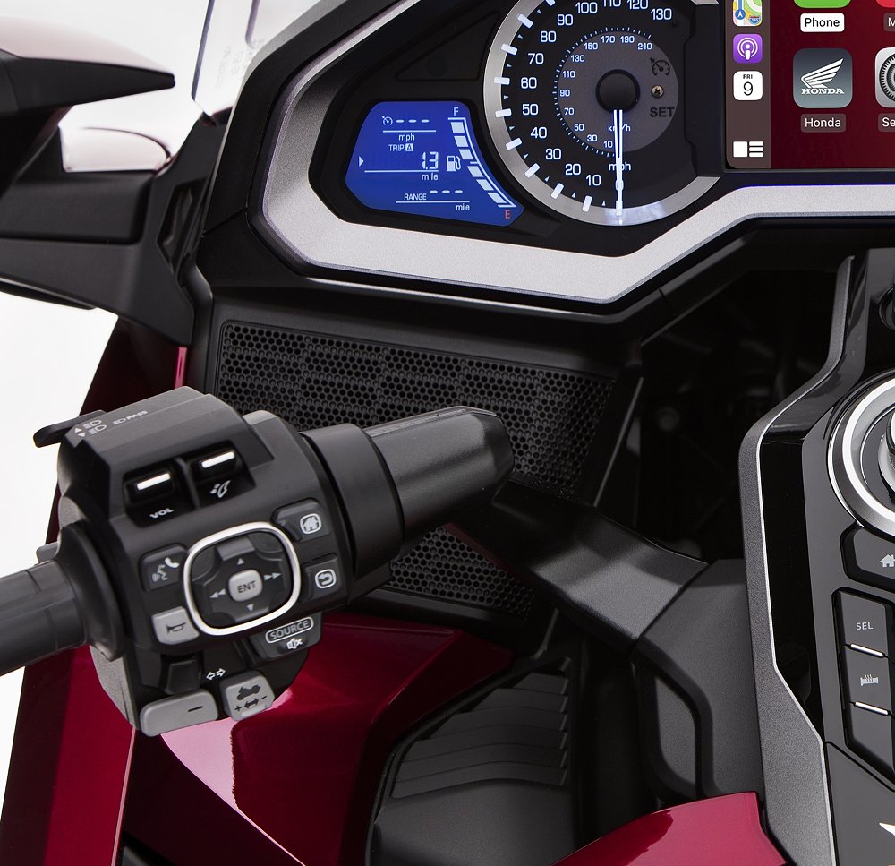 lefthand controls on a Honda Gold Wing DCT