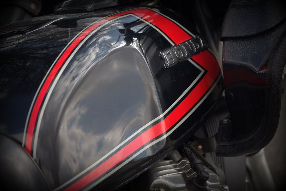 closeup view of paint on tank