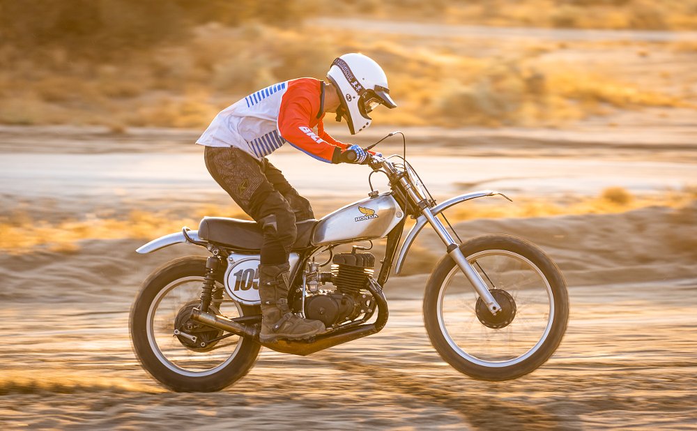 Honda CR250M Elsinore backlit glory shot