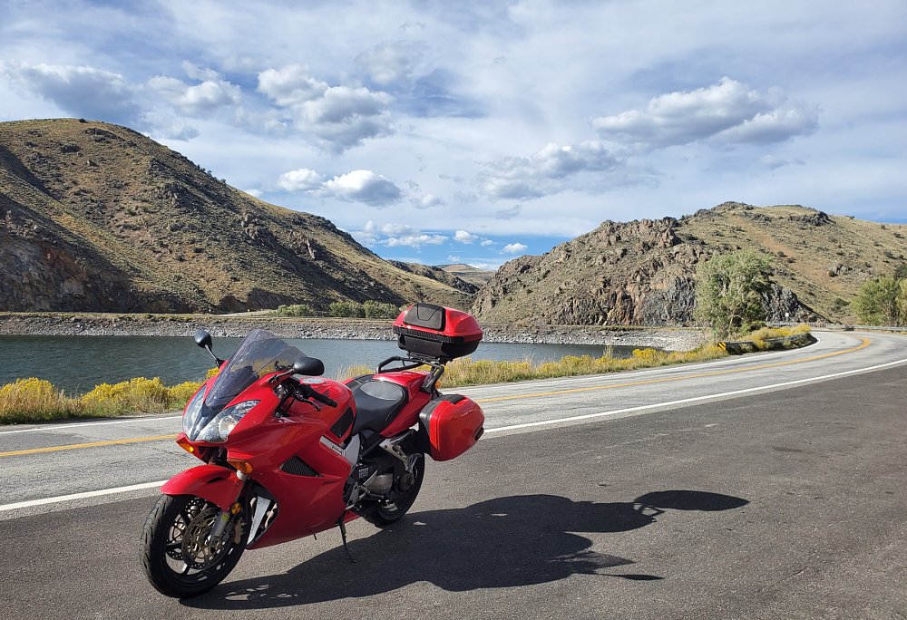 Honda VFR800 on the road