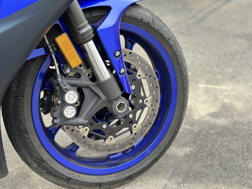 2024 Yamaha R1 front brake detail.